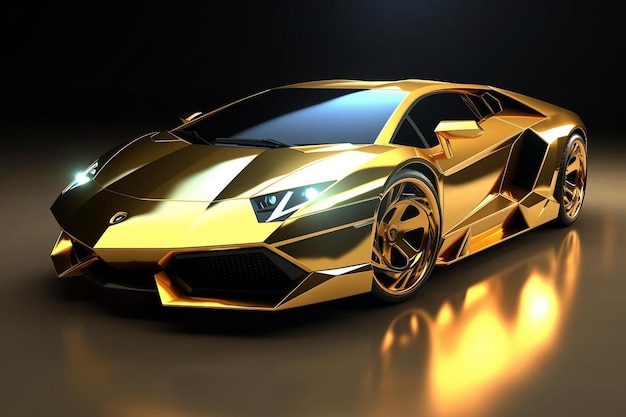 gold car with a gold background