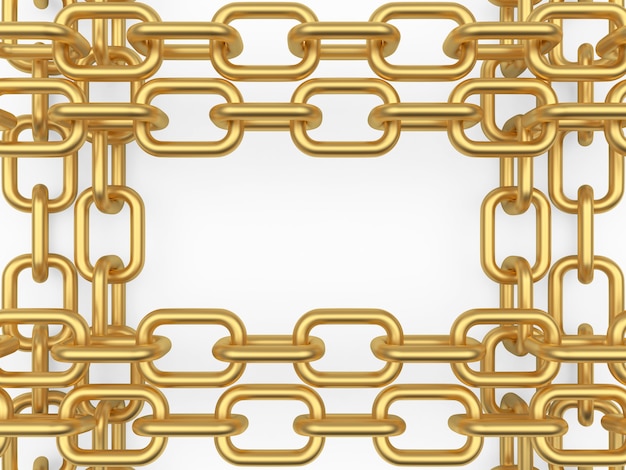 Photo gold chains in the form of a frame