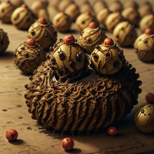 Gold christmas balls