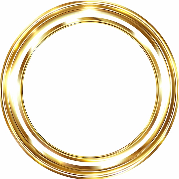 Photo a gold circle illustration
