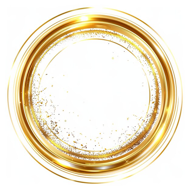 Photo a gold circle illustration