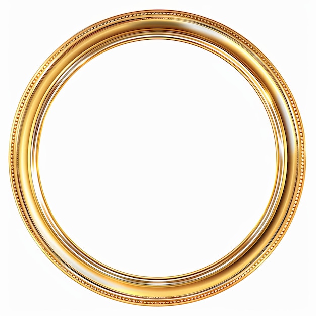 Photo a gold circle illustration