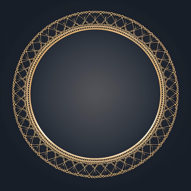 Photo a gold circle illustration