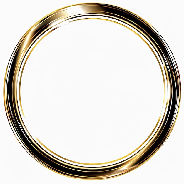 Photo a gold circle illustration