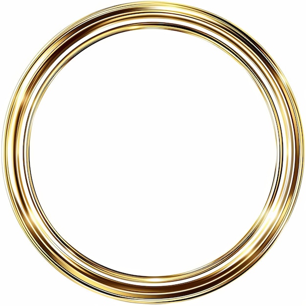 Photo a gold circle illustration