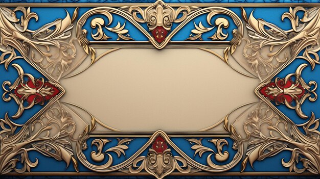 gold classic frame vintage ornament