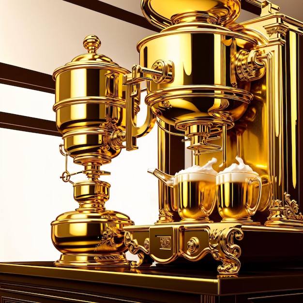 Gold coffee machine