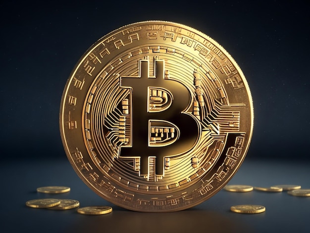 A gold coin with the word gold on bitcoin