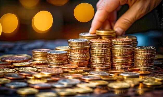 Gold Coins Bar on the Table