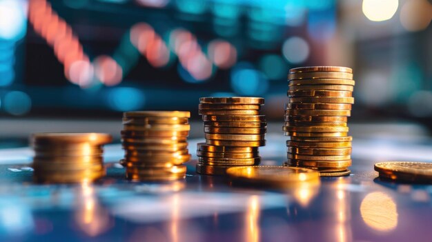 Gold Coins on Table