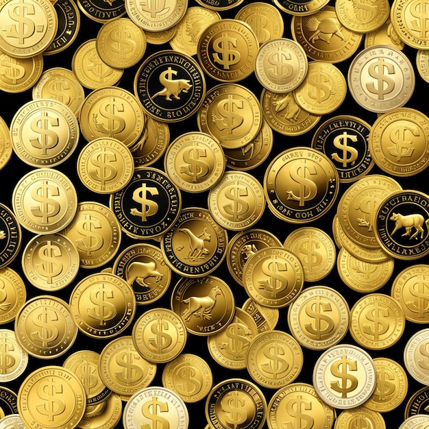 Photo gold coinsmoney background coin featured