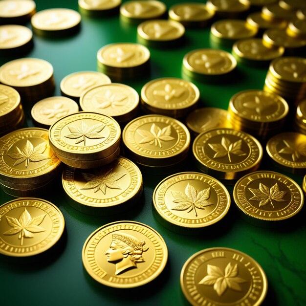 Photo gold coinsmoney background coin featured