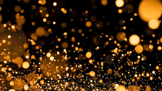 Gold Colored Particle Confetti Backgrounds