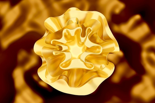 Gold colour 3D Flower