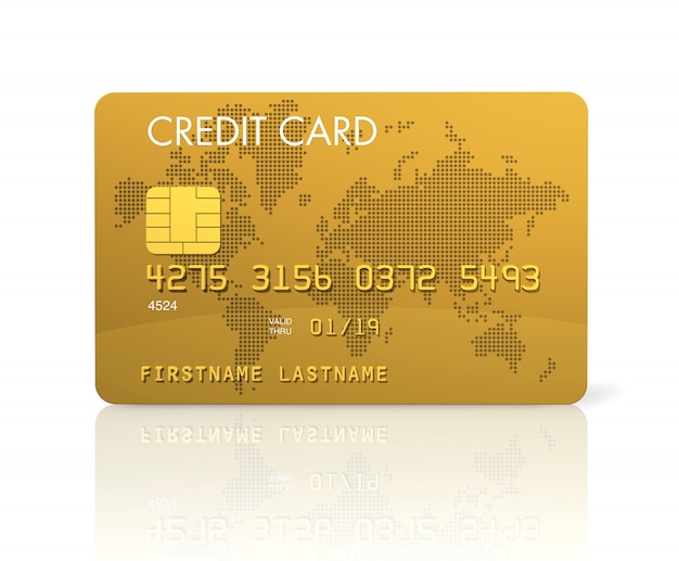 Photo gold credit card