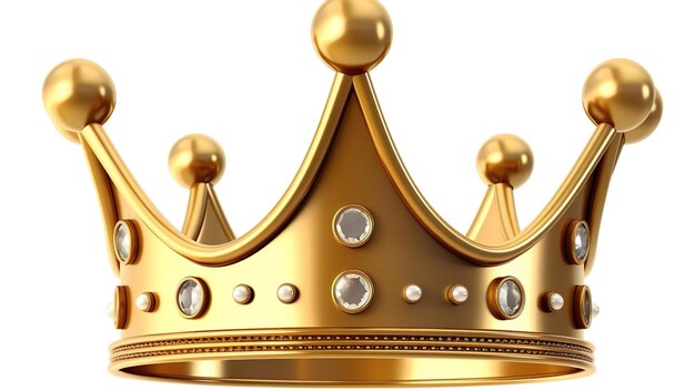 Gold crown isolated Golden crown on a transparent