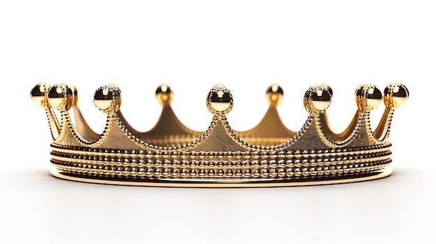 Photo gold crown isolated on white background generative ai