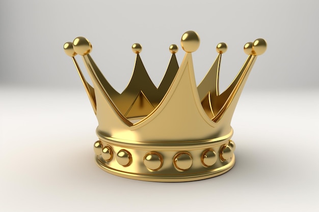 A gold crown on white background ai generated artwork