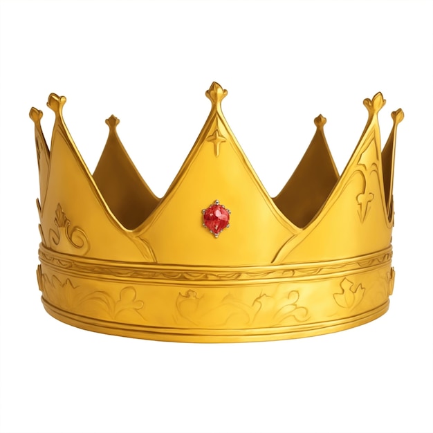 gold crown on white background