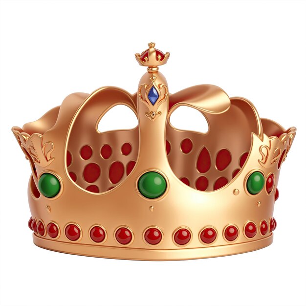 gold crown on white background