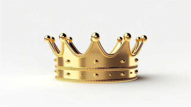 A gold crown with beads