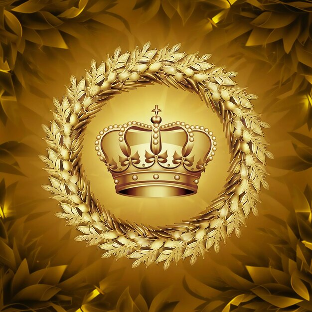 Photo a gold crown with the crown on it