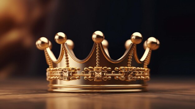 Photo gold crown with victory or success concept