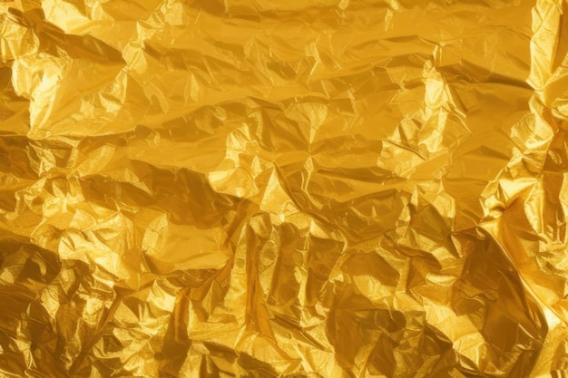 Gold crumpled paper texture background