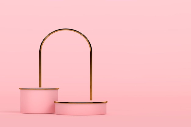 Gold detailed pink empty product stand