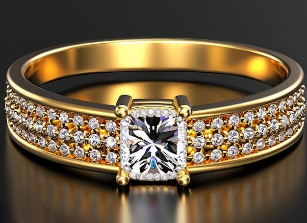A gold and diamond bracelet with a diamond center.
