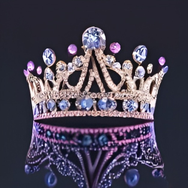 Gold diamond crown