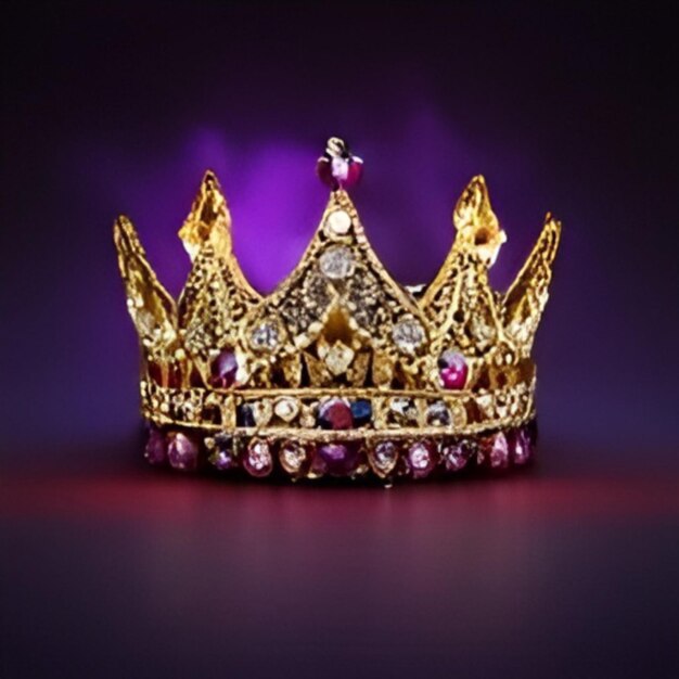 Gold diamond crown