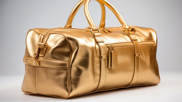 Photo gold duffle bag design