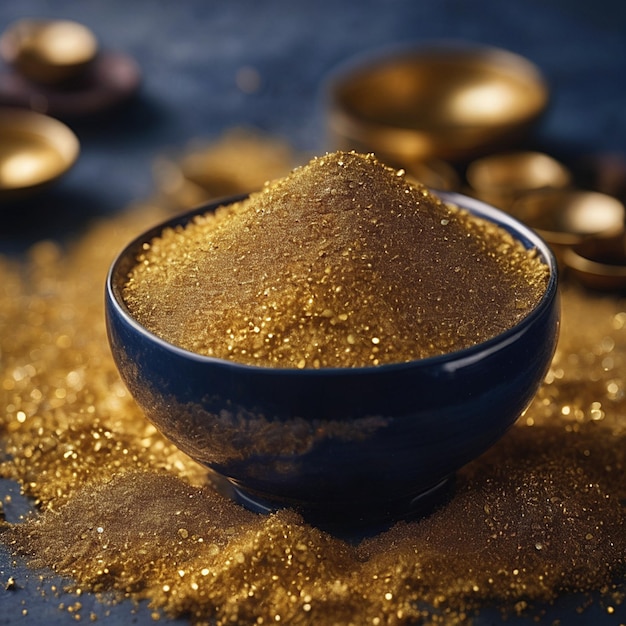 gold dust in a bowl