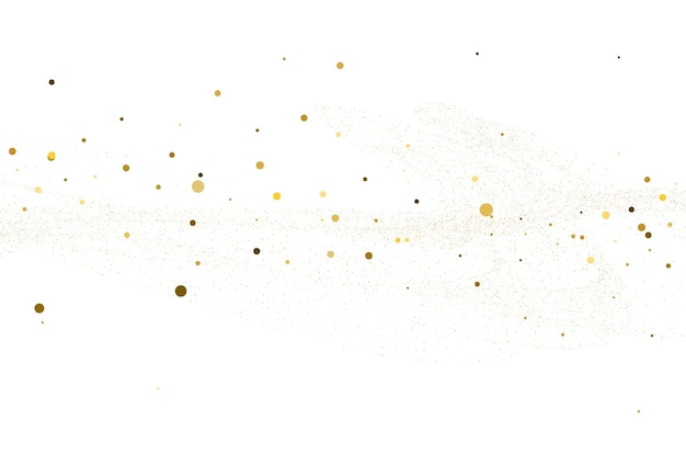 Gold dust light gold glitter round confetti background