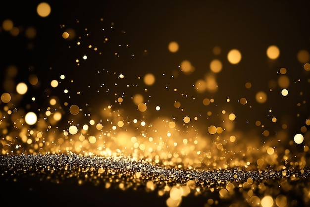 A gold dusted background with a black background