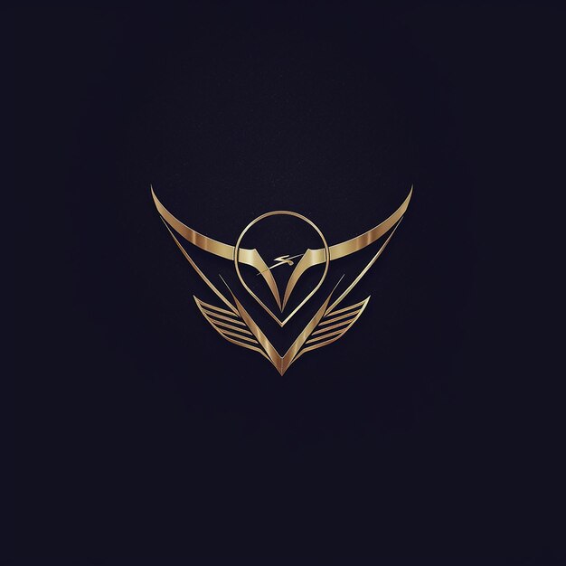 Photo gold eagle wings company logo design