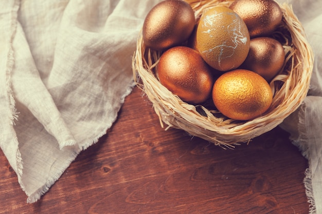 Gold Easter eggs