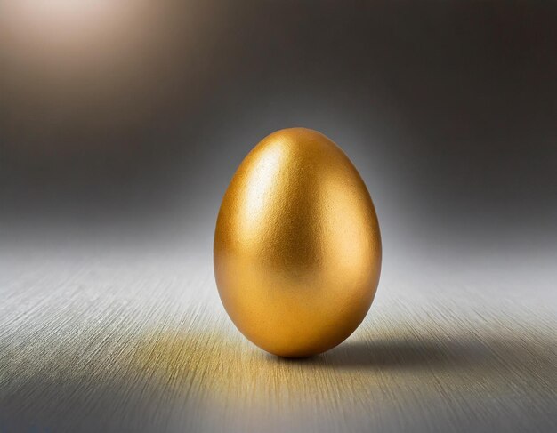 gold egg on a table