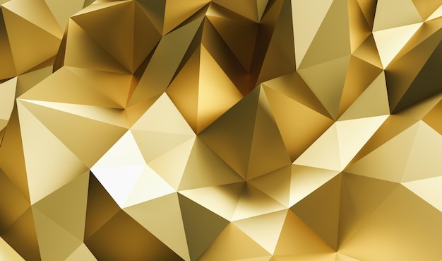 Photo gold elegant luxury abstract lowpoly background