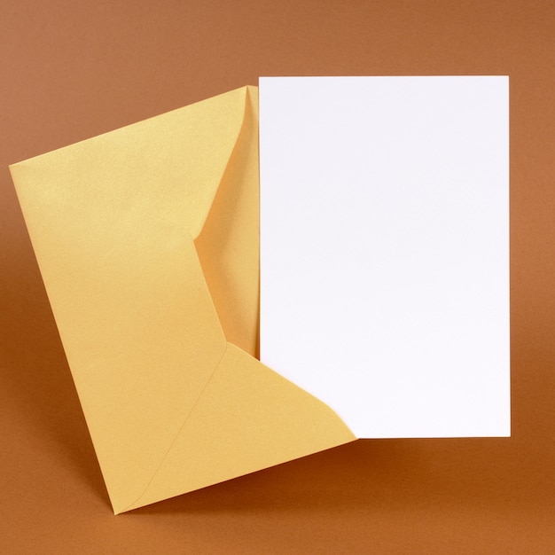 Photo gold envelope with blank message card