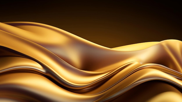 Gold fabric on a brown background