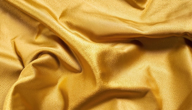 Photo gold fabric texture background crumpled fabric background