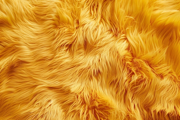 Foto texture di pelliccia artificiale dorata con fibre pronunciate