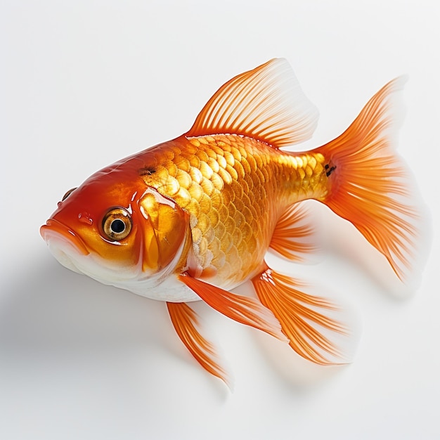 gold fish on an isolated background