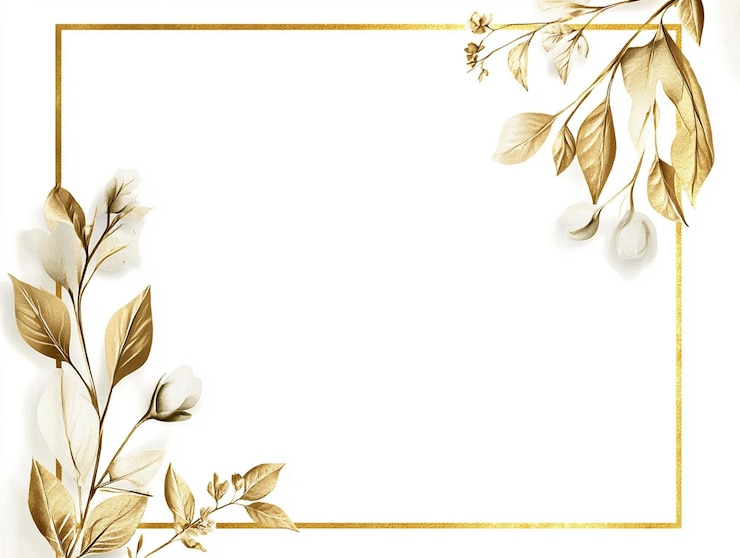 Photo gold floral frame vintage design