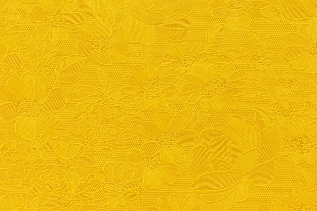 Gold floral ornament brocade textile pattern.Gold background texture. Element of design.