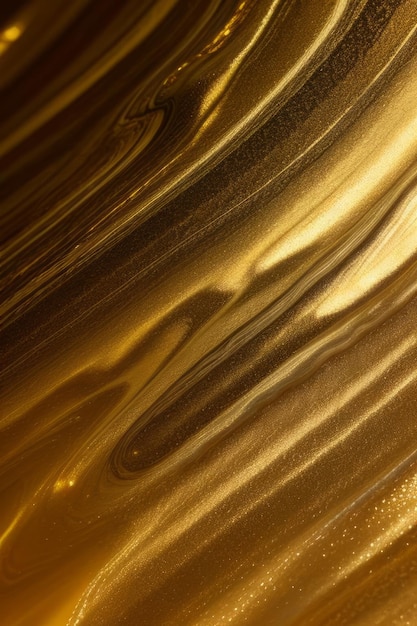 Gold fluid art textured background