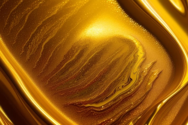 Gold fluid art textured background