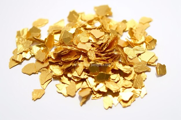 Gold foil flakes 2 art and craft supply graphic